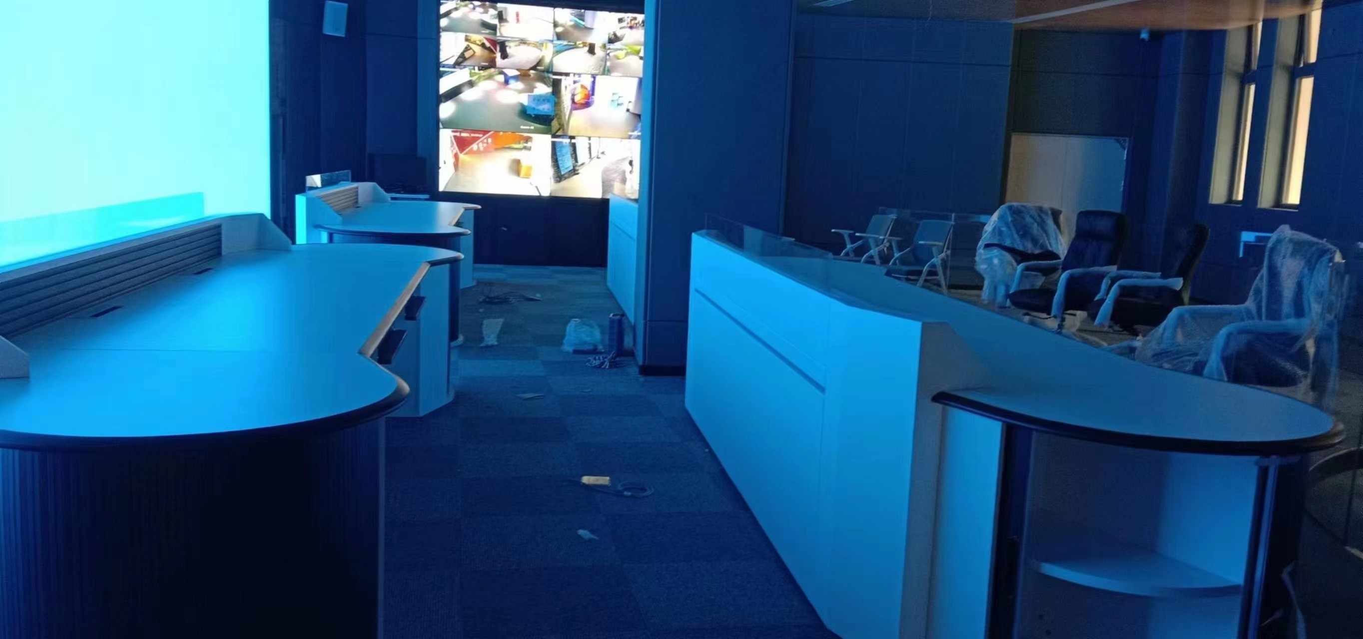 綿陽(yáng)某博物館監(jiān)控中心操作臺(tái)